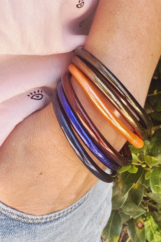 Classic Thai Temple Bracelets, Mantra Bangles