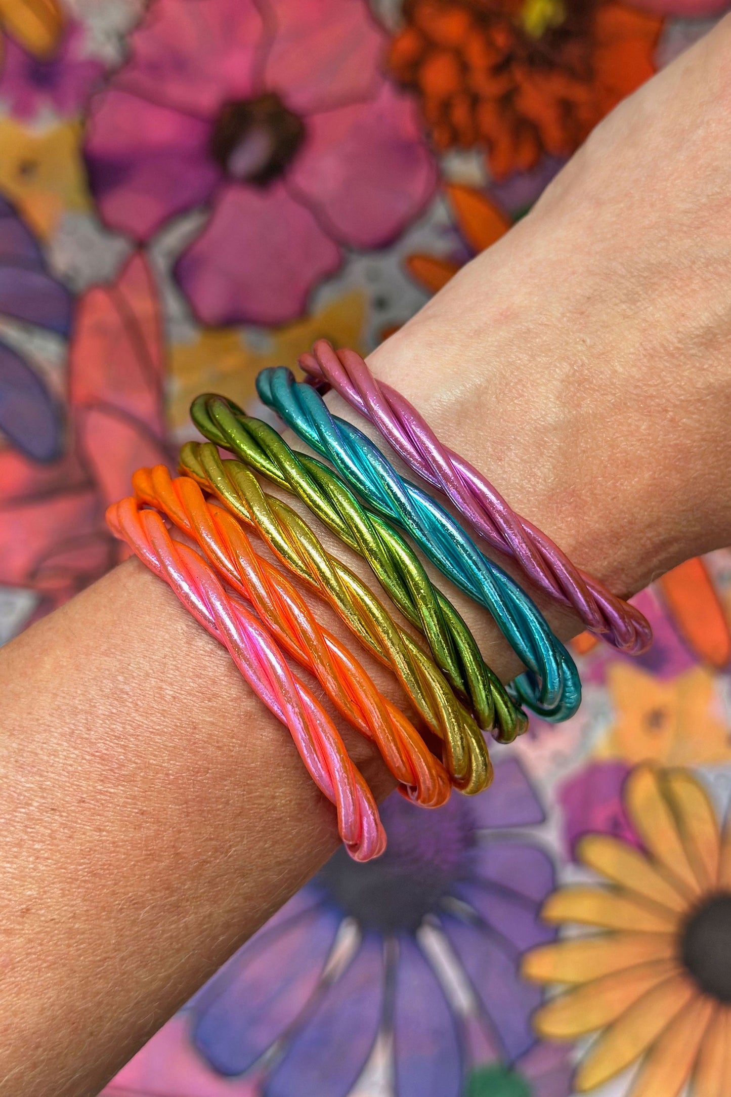 Twisted Thai Buddhist Temple Bracelets, Mantra Bangle, Kumlai