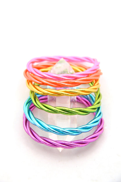 Twisted Thai Buddhist Temple Bracelets, Mantra Bangle, Kumlai