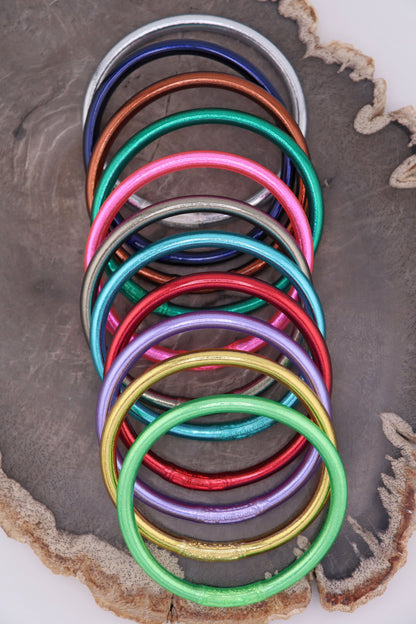 The Bolter Stack: 11 Thai Buddhist Temple Bracelets, Mantra Bangle Set