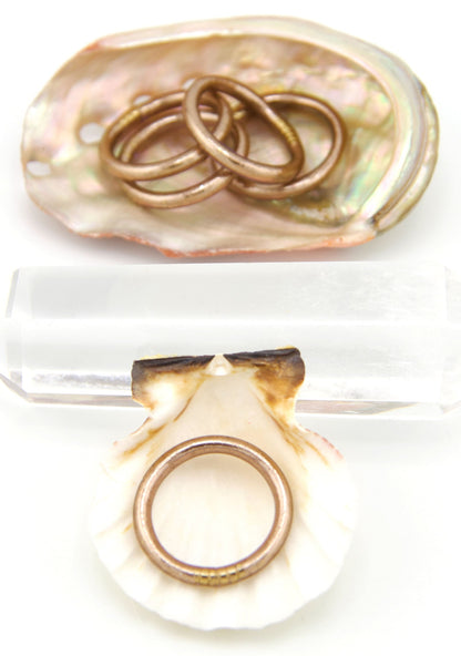 Thai Buddhist Temple Rings, Gold Flake Mantra Jewelry