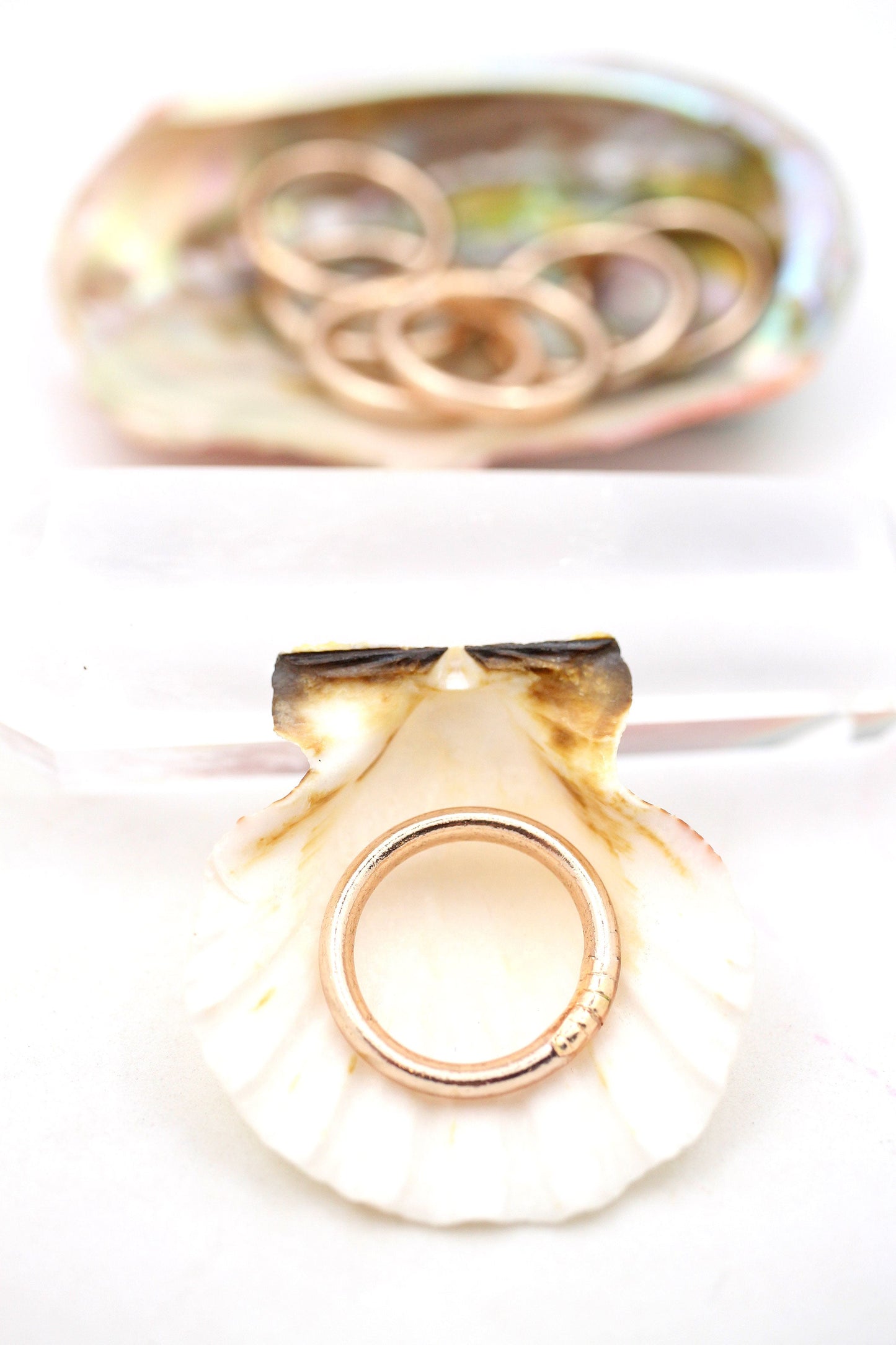 Thai Buddhist Temple Rings, Gold Flake Mantra Jewelry