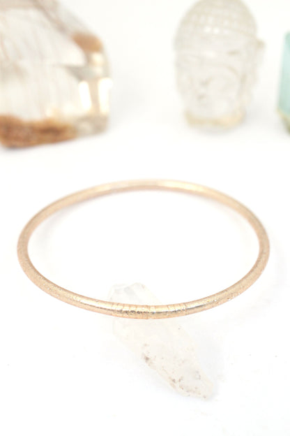 Thin Thai Buddhist Temple Bracelets, Metallic Mantra Bangles