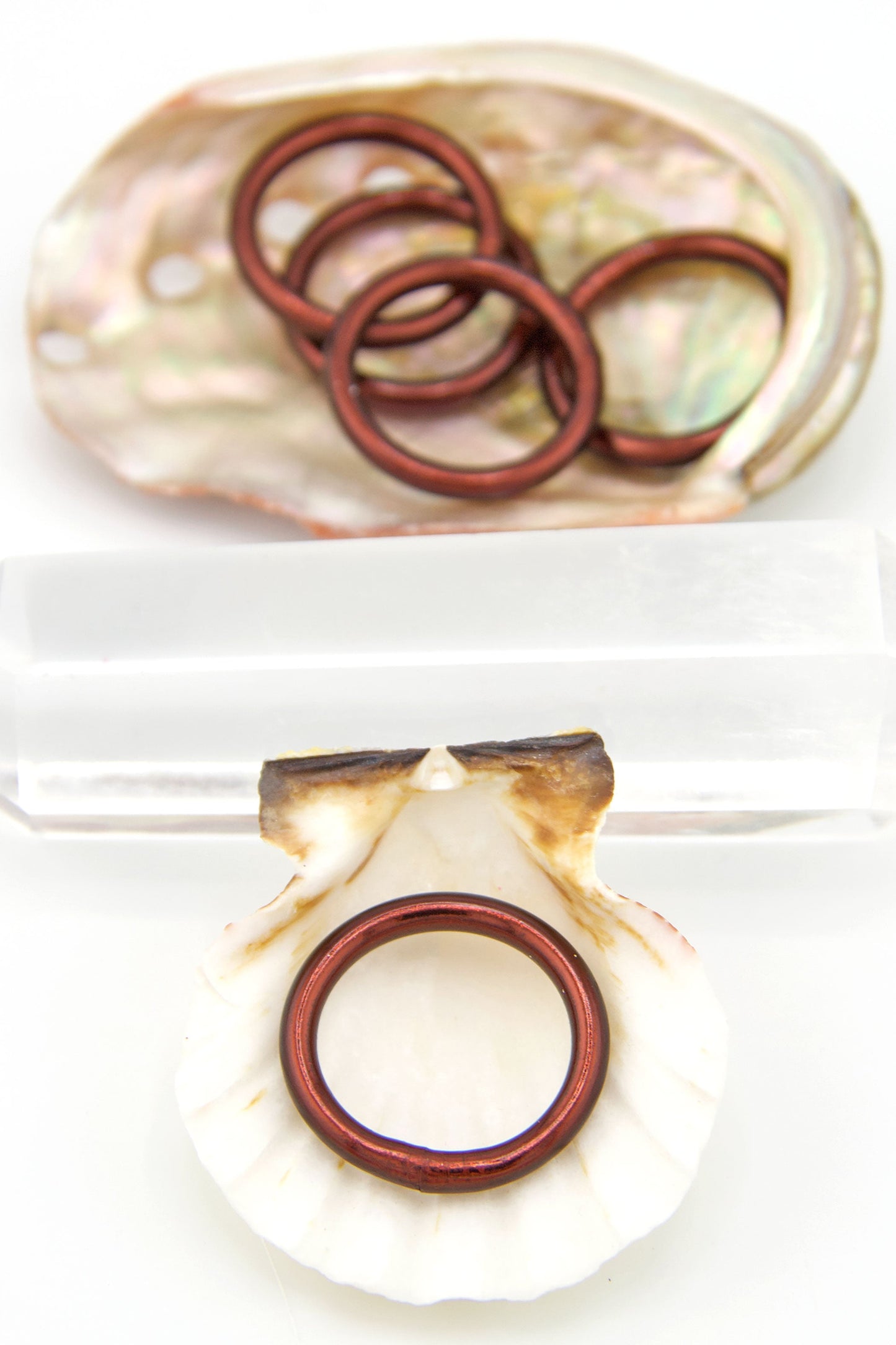 Thai Buddhist Temple Rings, Gold Flake Mantra Jewelry