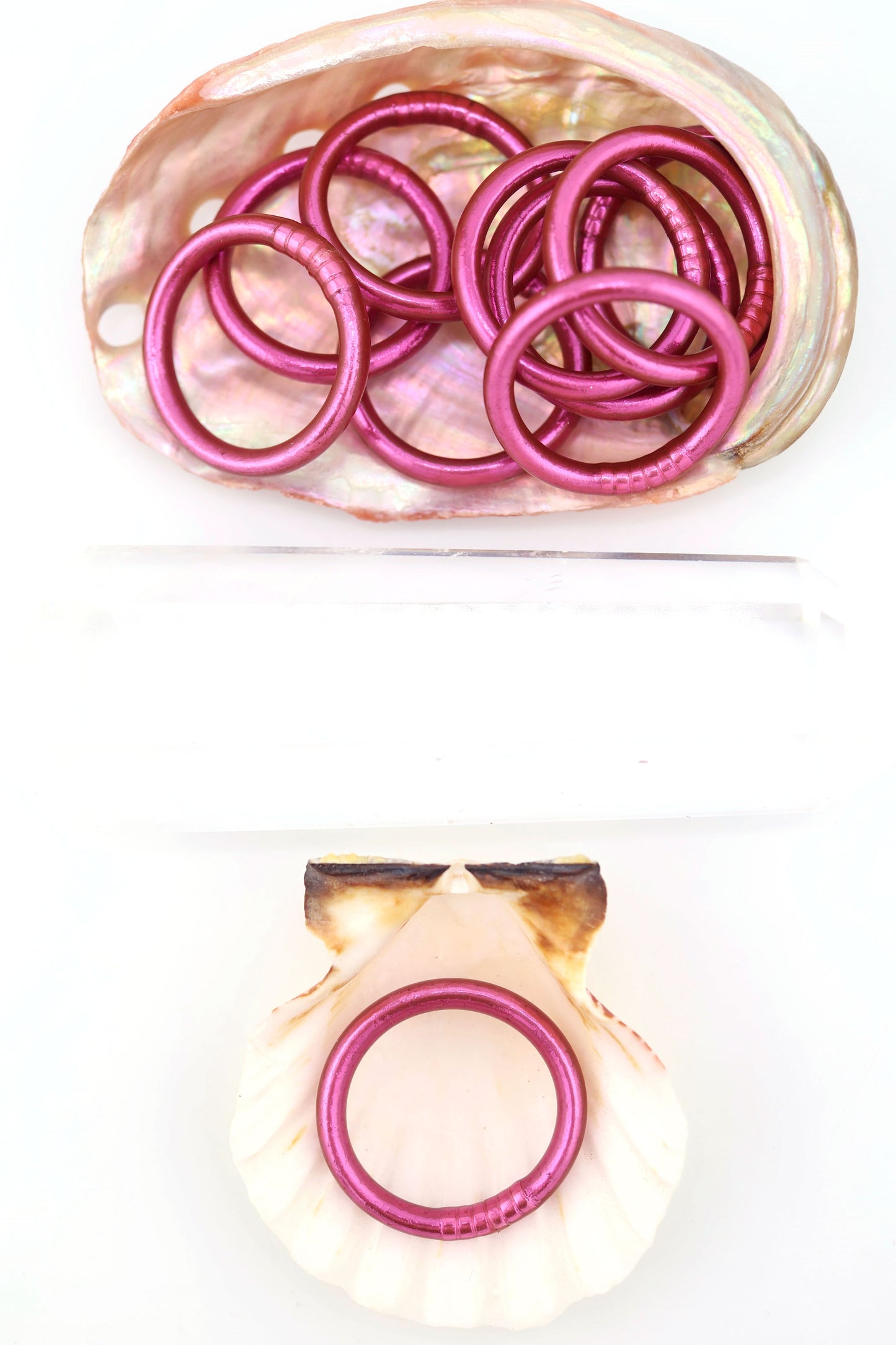 Thai Buddhist Temple Rings, Gold Flake Mantra Jewelry