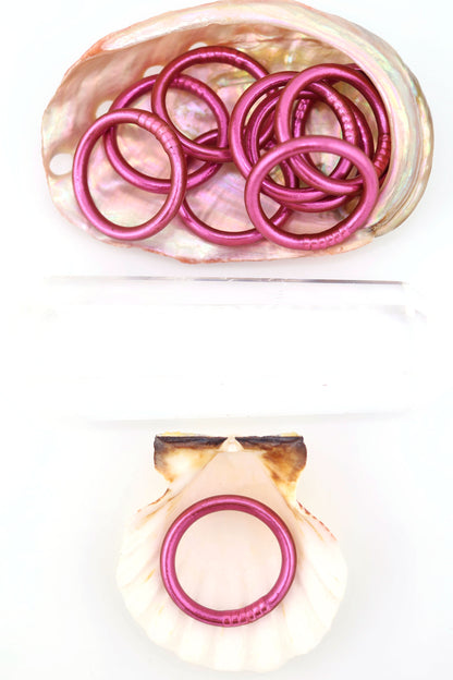 Thai Buddhist Temple Rings, Gold Flake Mantra Jewelry