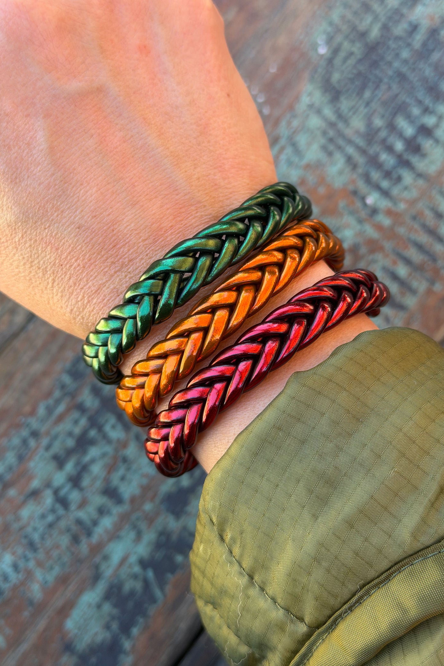 Single Braided Thai Buddhist Temple Bracelets, Mantra Bangles