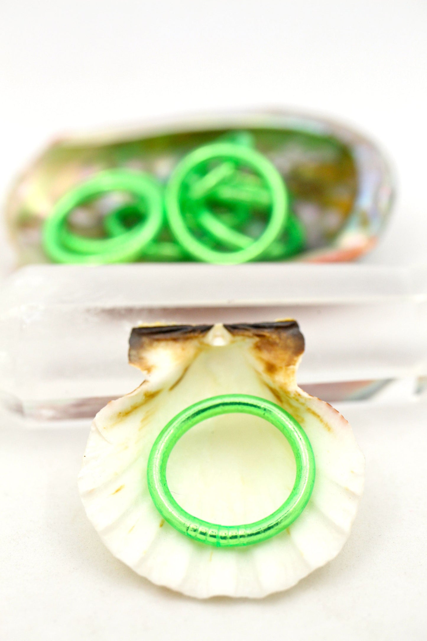 Thai Buddhist Temple Rings, Gold Flake Mantra Jewelry