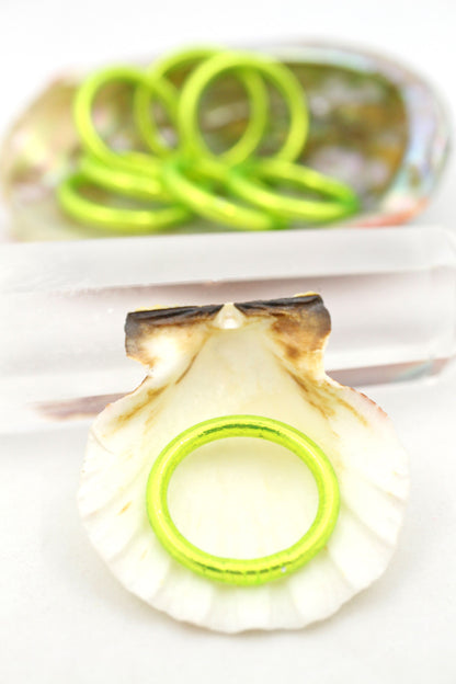 Thai Buddhist Temple Rings, Gold Flake Mantra Jewelry