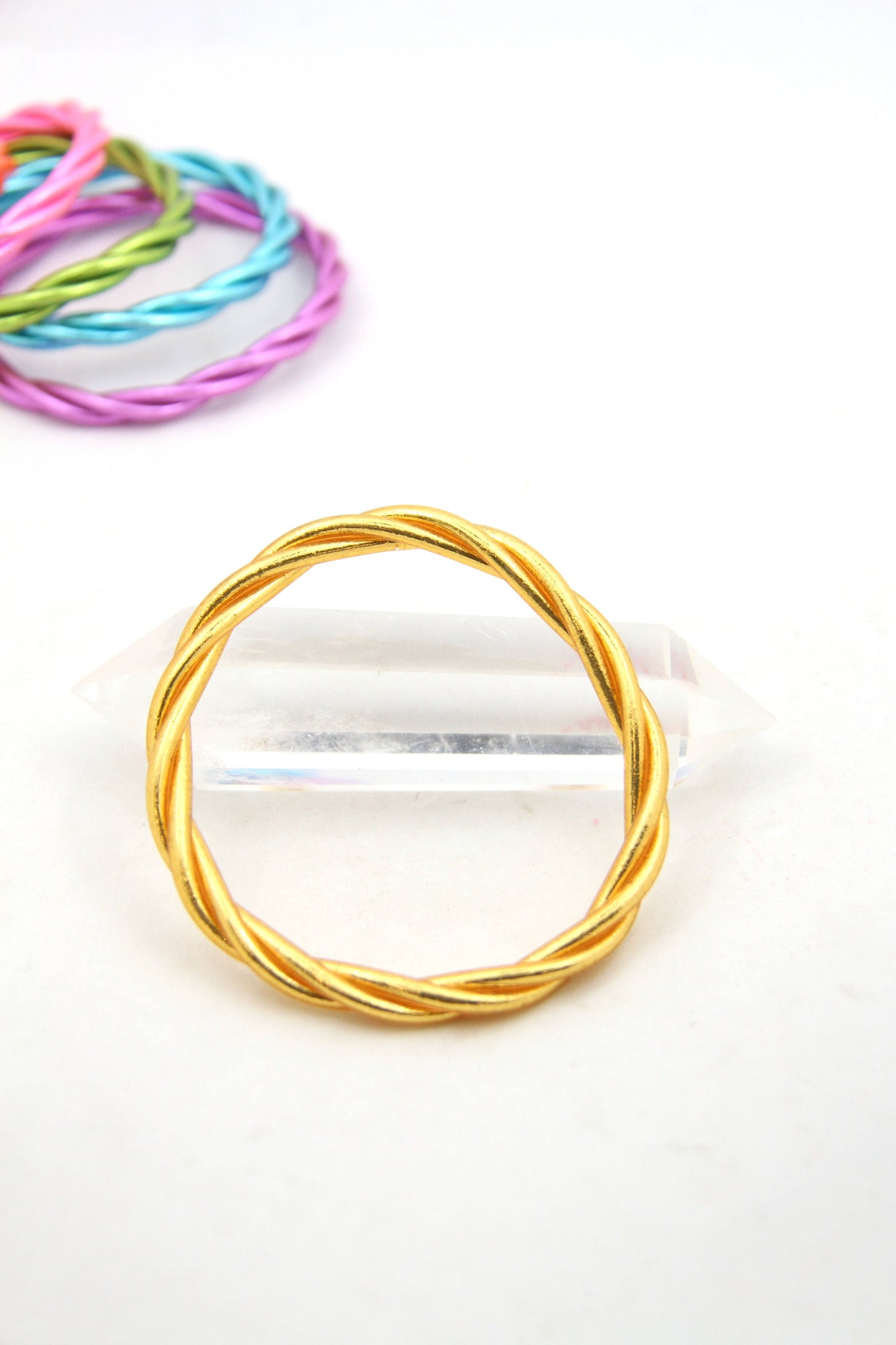 Twisted Thai Buddhist Temple Bracelets, Mantra Bangle, Kumlai