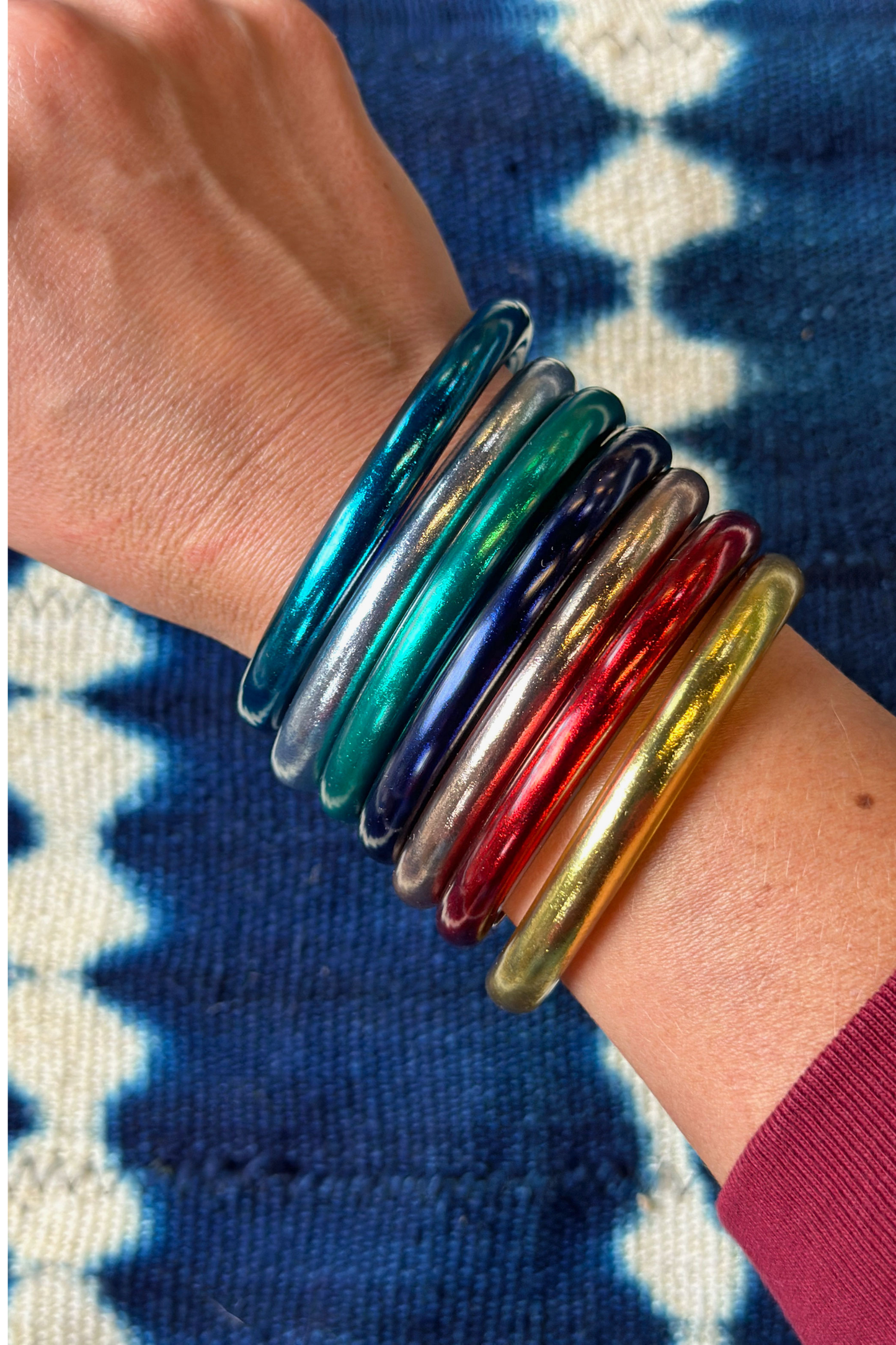 Luxe Thai Buddhist Temple Bracelets, Mantra Bangle, Kumlai
