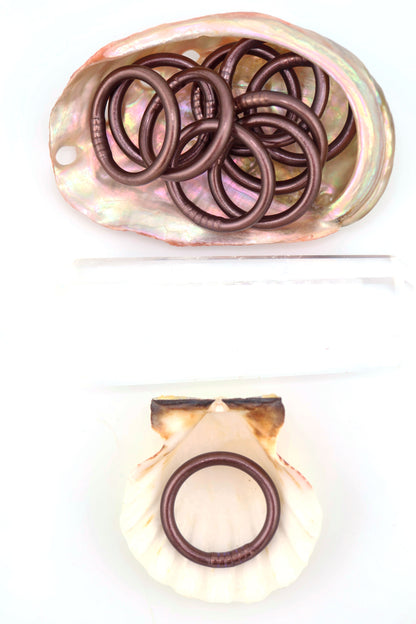 Thai Buddhist Temple Rings, Gold Flake Mantra Jewelry