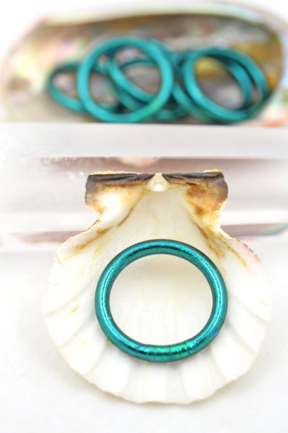 Thai Buddhist Temple Rings, Gold Flake Mantra Jewelry