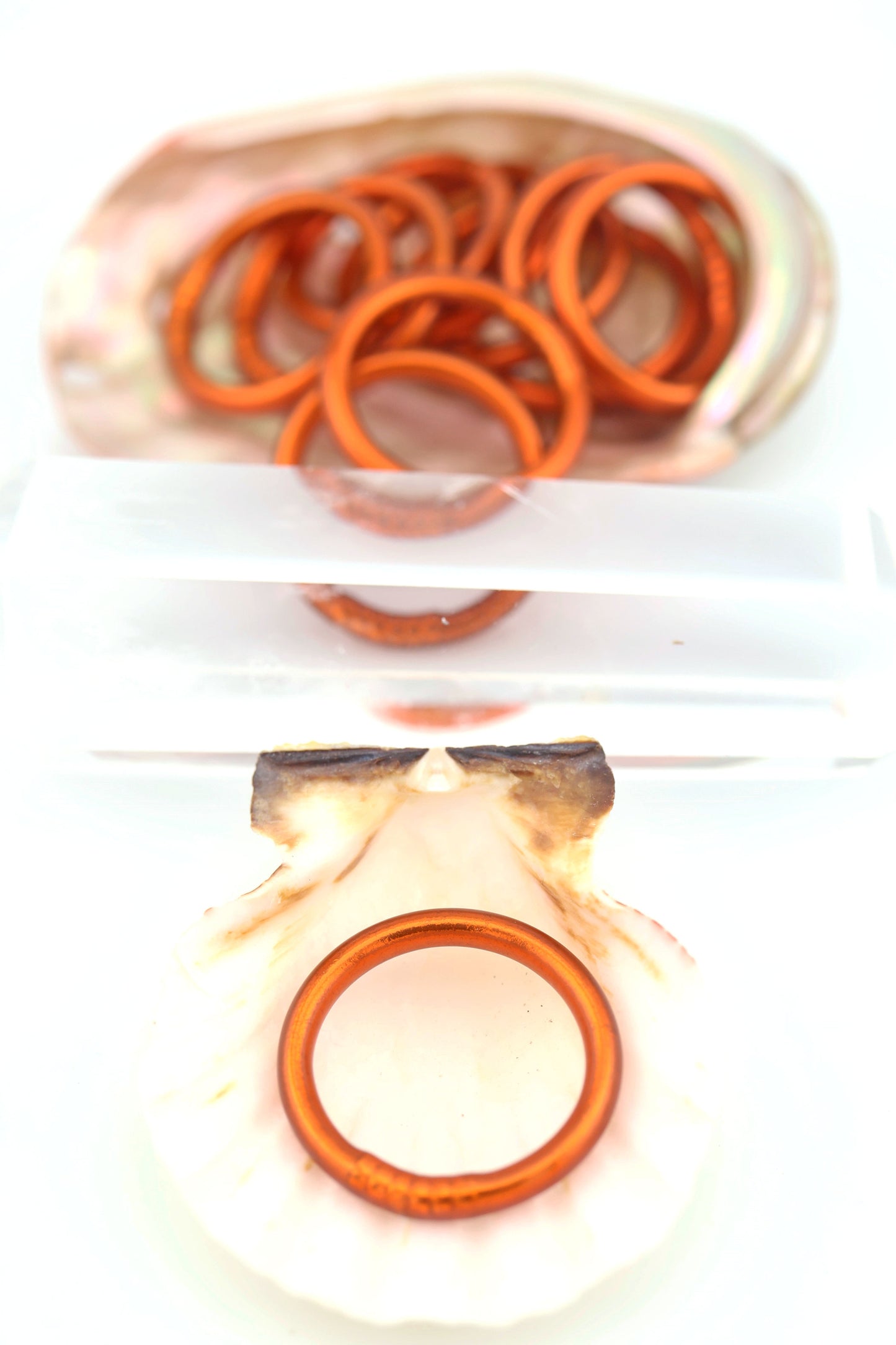 Thai Buddhist Temple Rings, Gold Flake Mantra Jewelry