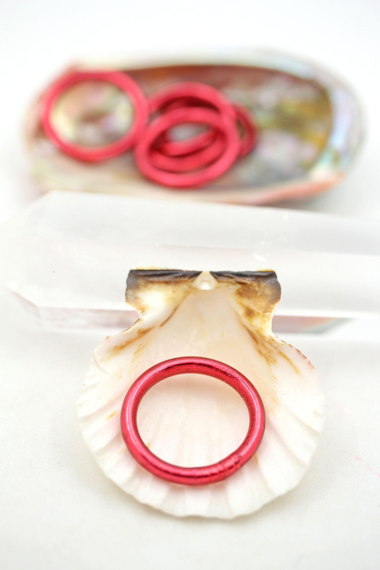 Thai Buddhist Temple Rings, Gold Flake Mantra Jewelry