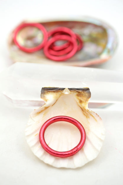 Thai Buddhist Temple Rings, Gold Flake Mantra Jewelry