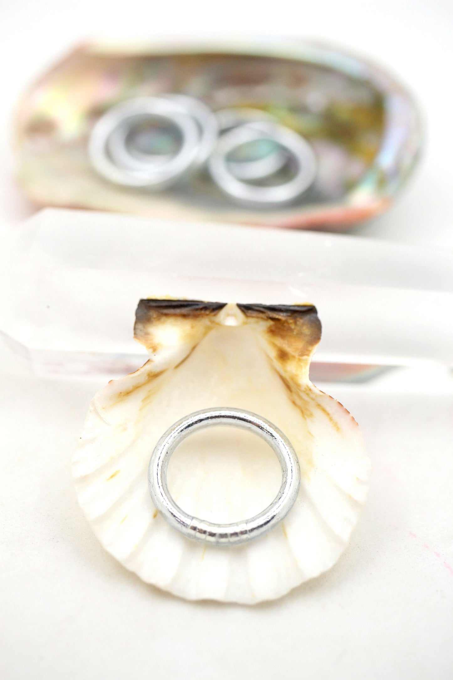Thai Buddhist Temple Rings, Gold Flake Mantra Jewelry