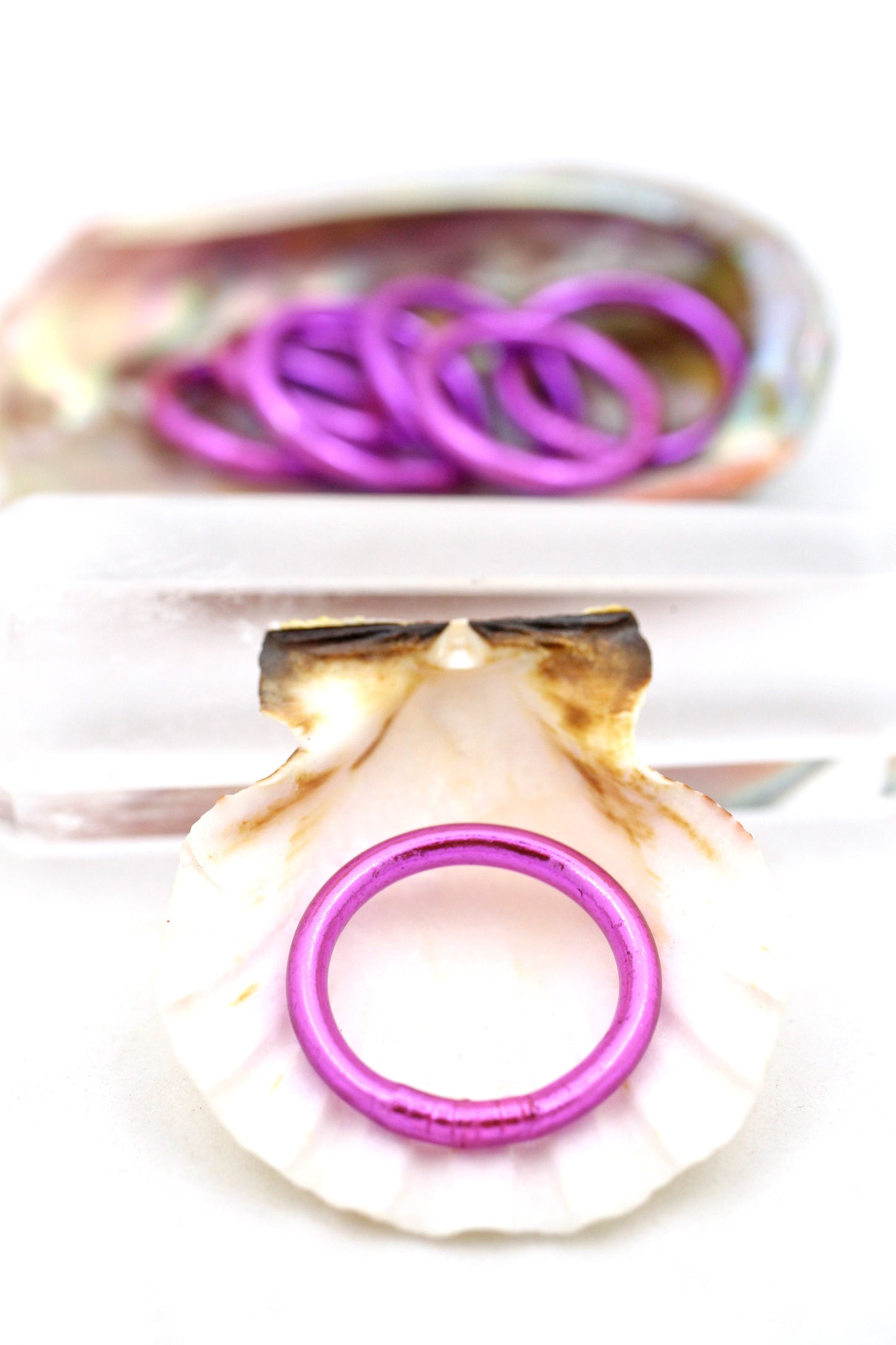 Thai Buddhist Temple Rings, Gold Flake Mantra Jewelry
