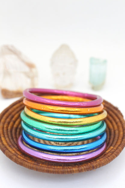 Classic Thai Temple Bracelets, Mantra Bangles